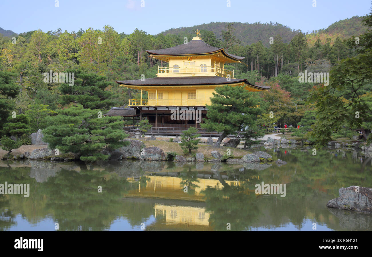 kinkaku ji or the golden pavillion kyoto japan Stock Photo