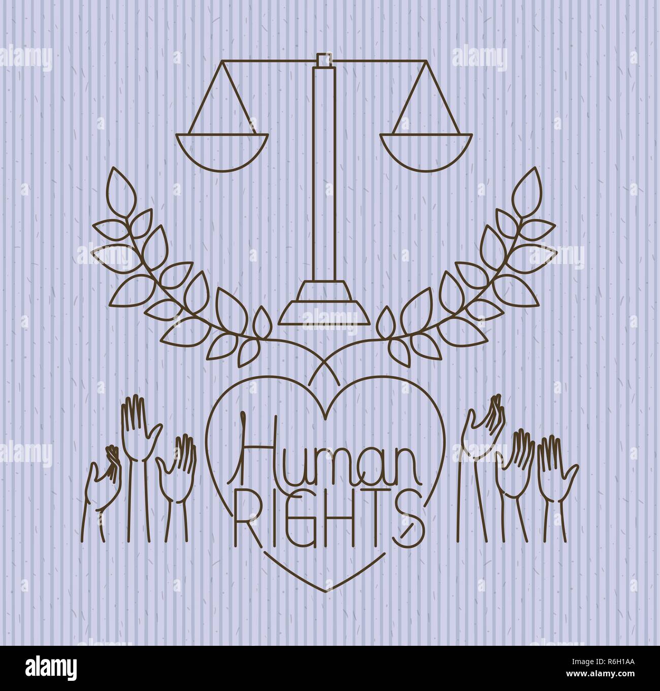 hand with heart human rights drawns Stock Vector Image & Art - Alamy