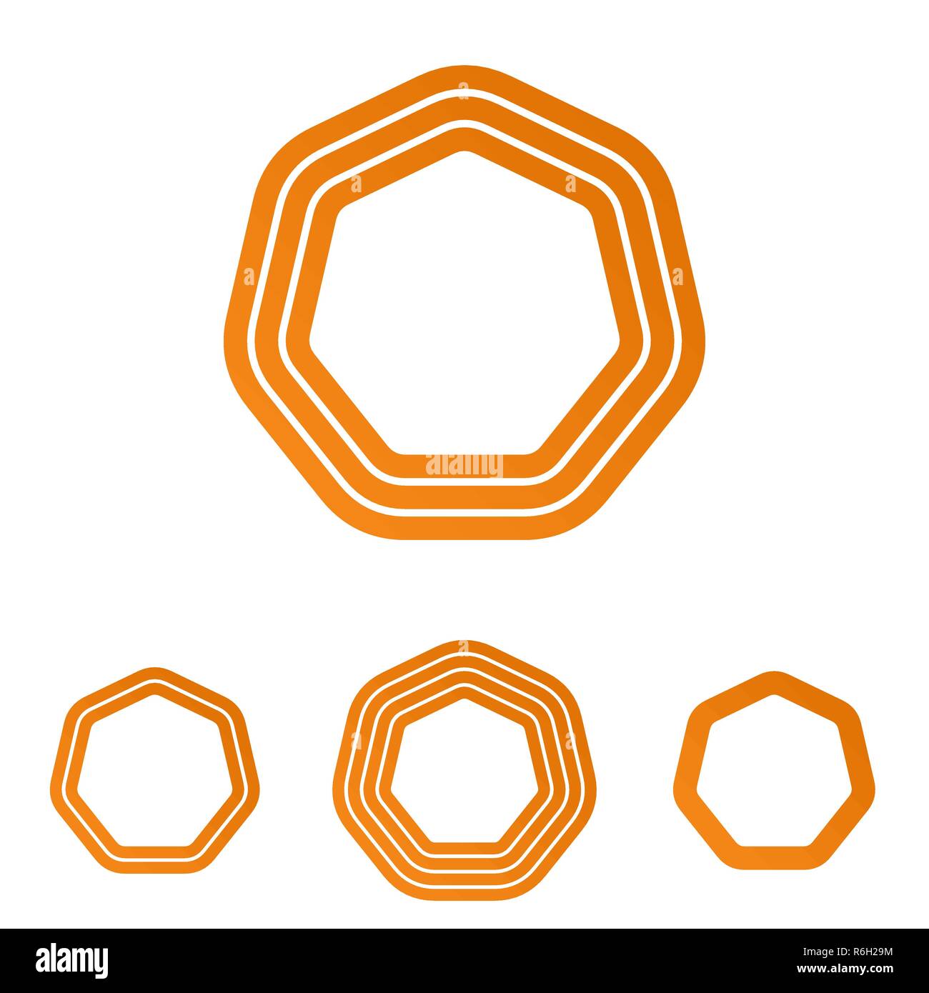 Rounded pentagon polygon contour, outline shape. Soft, smooth design  element – Stock vector illustration, Clip art graphics Stock Vector Image &  Art - Alamy
