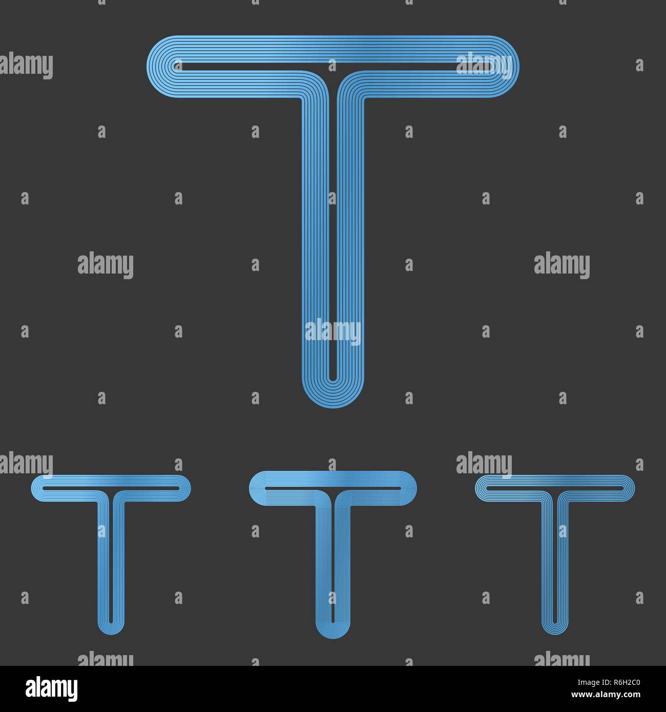 T Sign Blue Blue line t logo design set Stock Vector Image & Art - Alamy