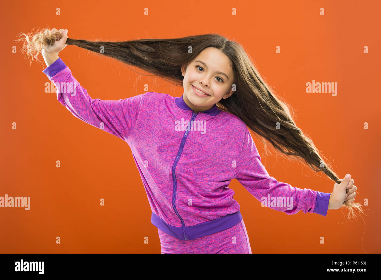 Strong Hair Concept Kid Girl Long Healthy Shiny Hair Main Thing