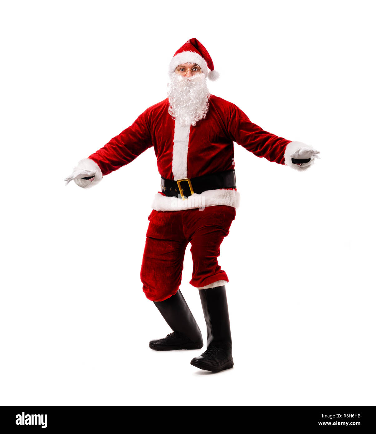 Santa Claus on white background Stock Photo - Alamy