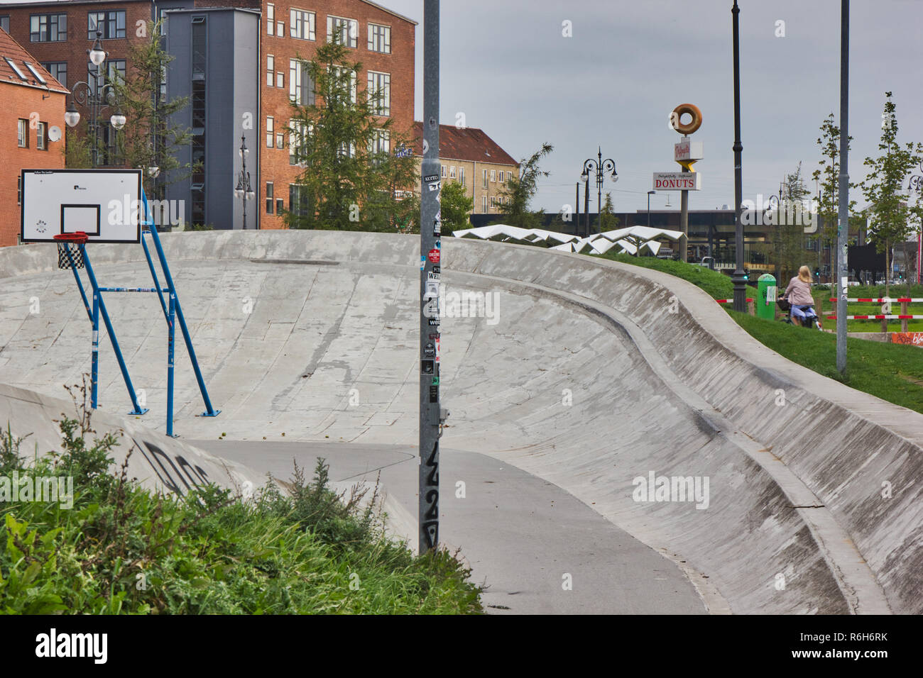 Basketball court, Superkilen public park, Norrebro, Copenhagen, Denmark, Stock Photo - Alamy