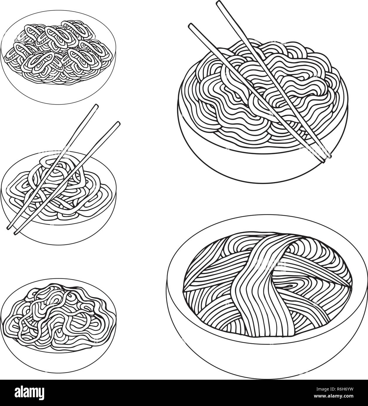 Noodles Stock Vector Images Alamy