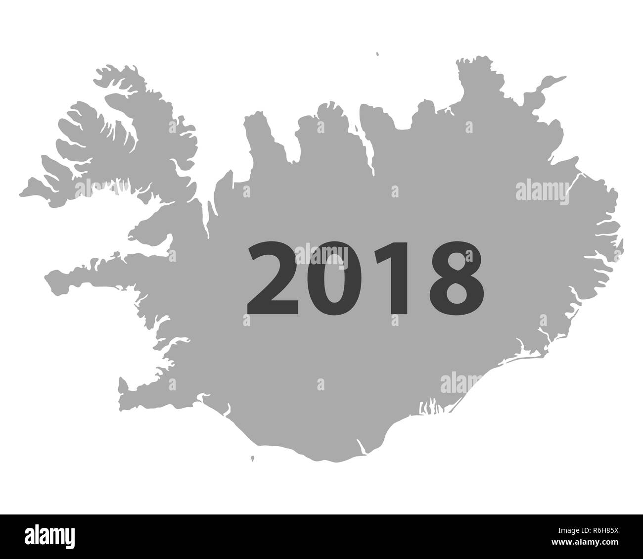 map of iceland 2018 Stock Photo