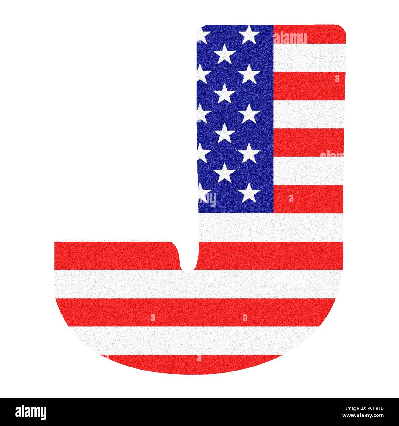 Letter Of The Alphabet On The United States Of America Flag Style With Black Marbled Glitter Letter Of The Alphabet On The United States Of America Flag Style With Black Marbled Glitter