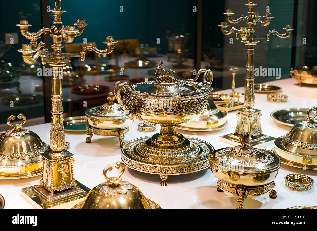 MUNICH, GERMANY NOVEMBER 27, 2018 Crockery and cutlery sets from