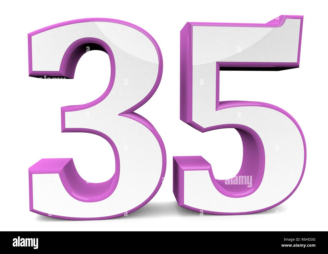 big number in pink Stock Photo