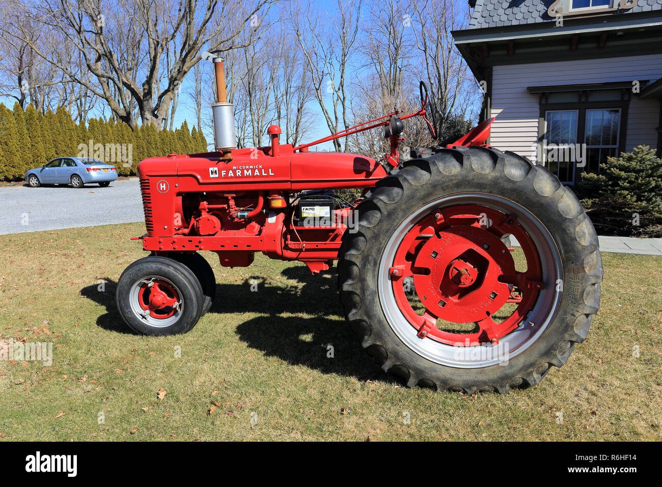 Farm tractor Long Island New York Stock Photo Alamy