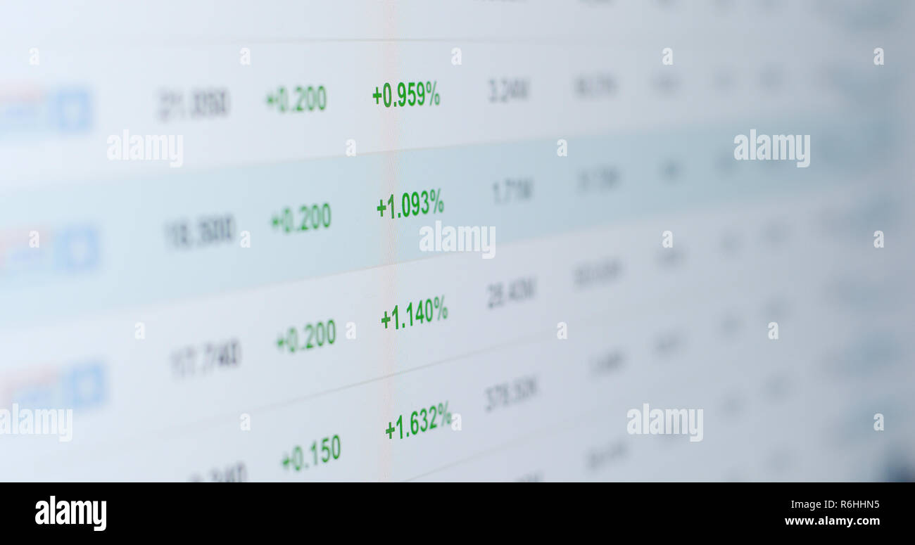 Stock market information data Stock Photo - Alamy
