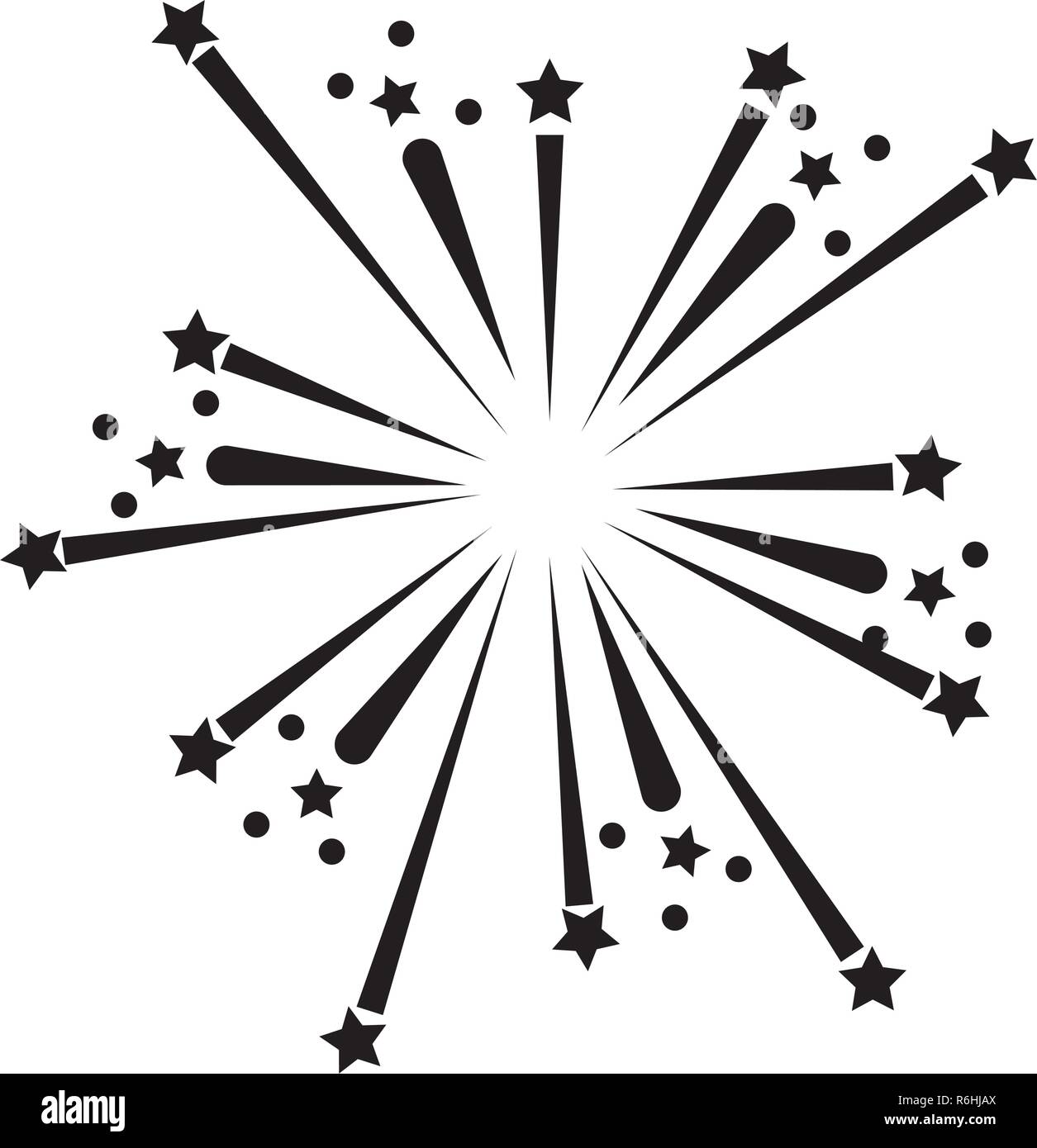 Black And White Fireworks