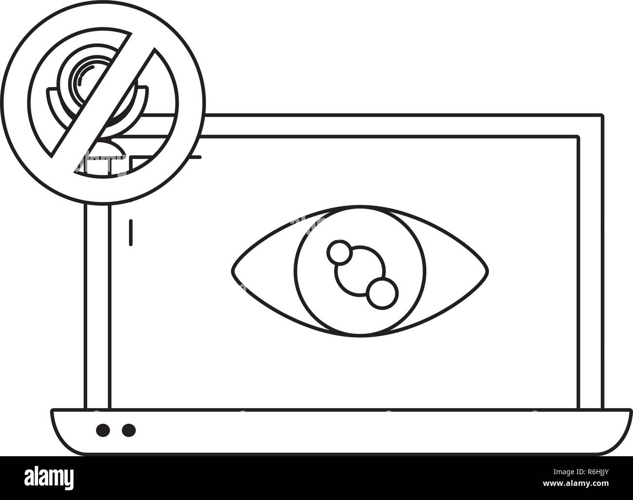 security system cartoon Stock Vector