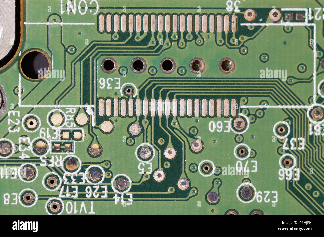 integrated circuit used in electronics.Modern equipment consists of such schemes. Stock Photo
