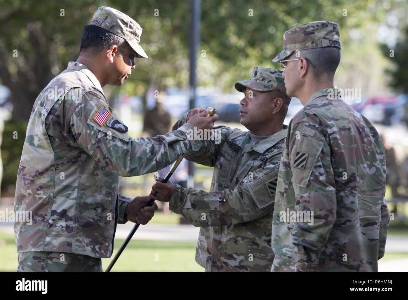 Sgt. Maj. Steven Cisneros (left), 3rd Infantry Division operations ...