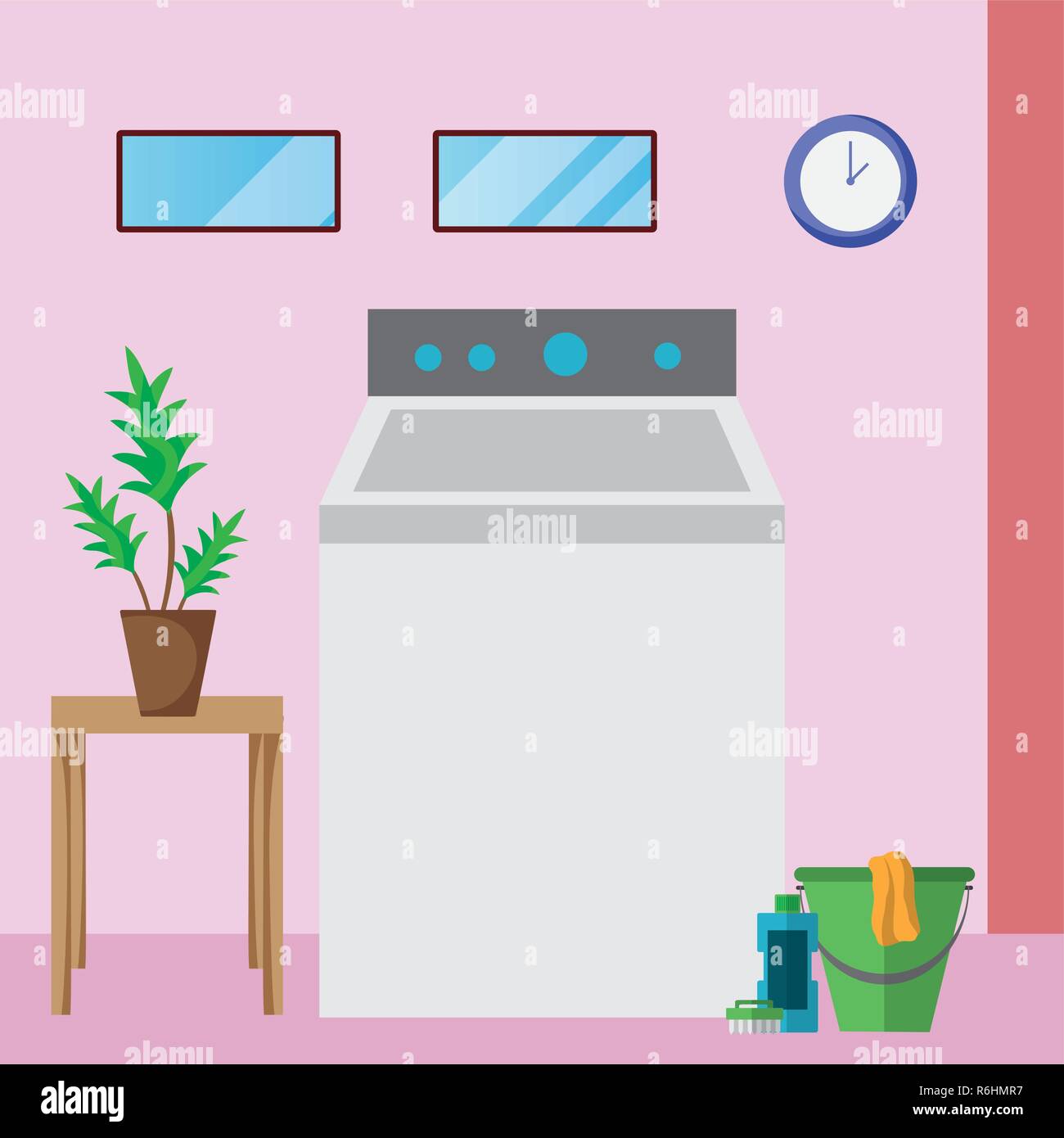house cleaning laundry room Stock Vector Image & Art Alamy