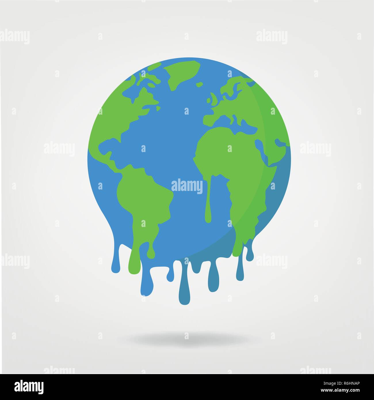 global warming / climate change world illustration -  earth vector Stock Photo