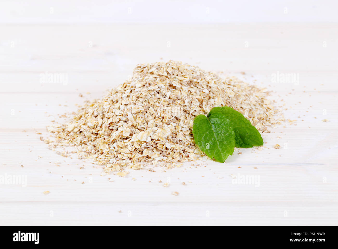 Pile Of Rolled Oats Stock Photo Alamy