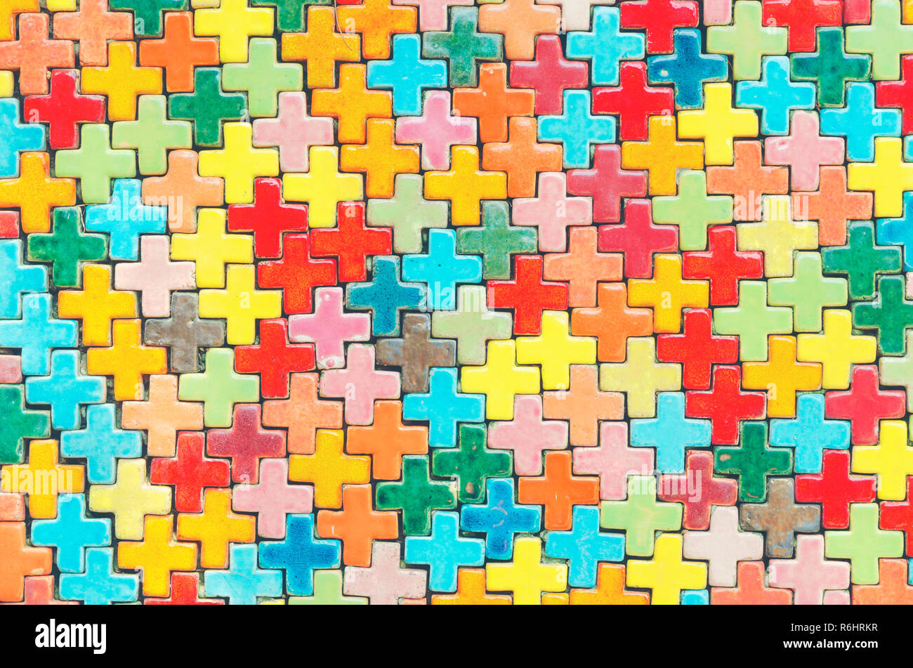 Colorful of ceramic tiles on the wall Stock Photo Alamy