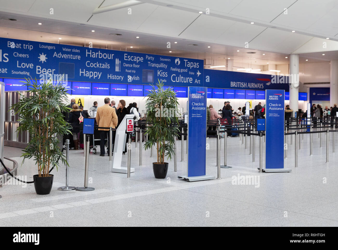 British Airways check in, Gatwick airport south terminal, Gatwick airport UK Stock Photo