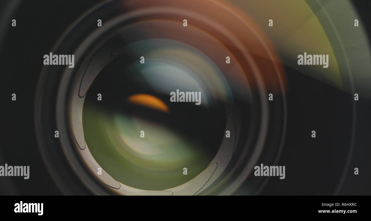 Camera lens zooming in and out stock photo alamy
