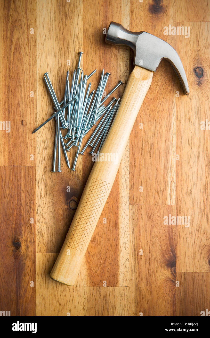Hammer and nails Stock Photo Alamy