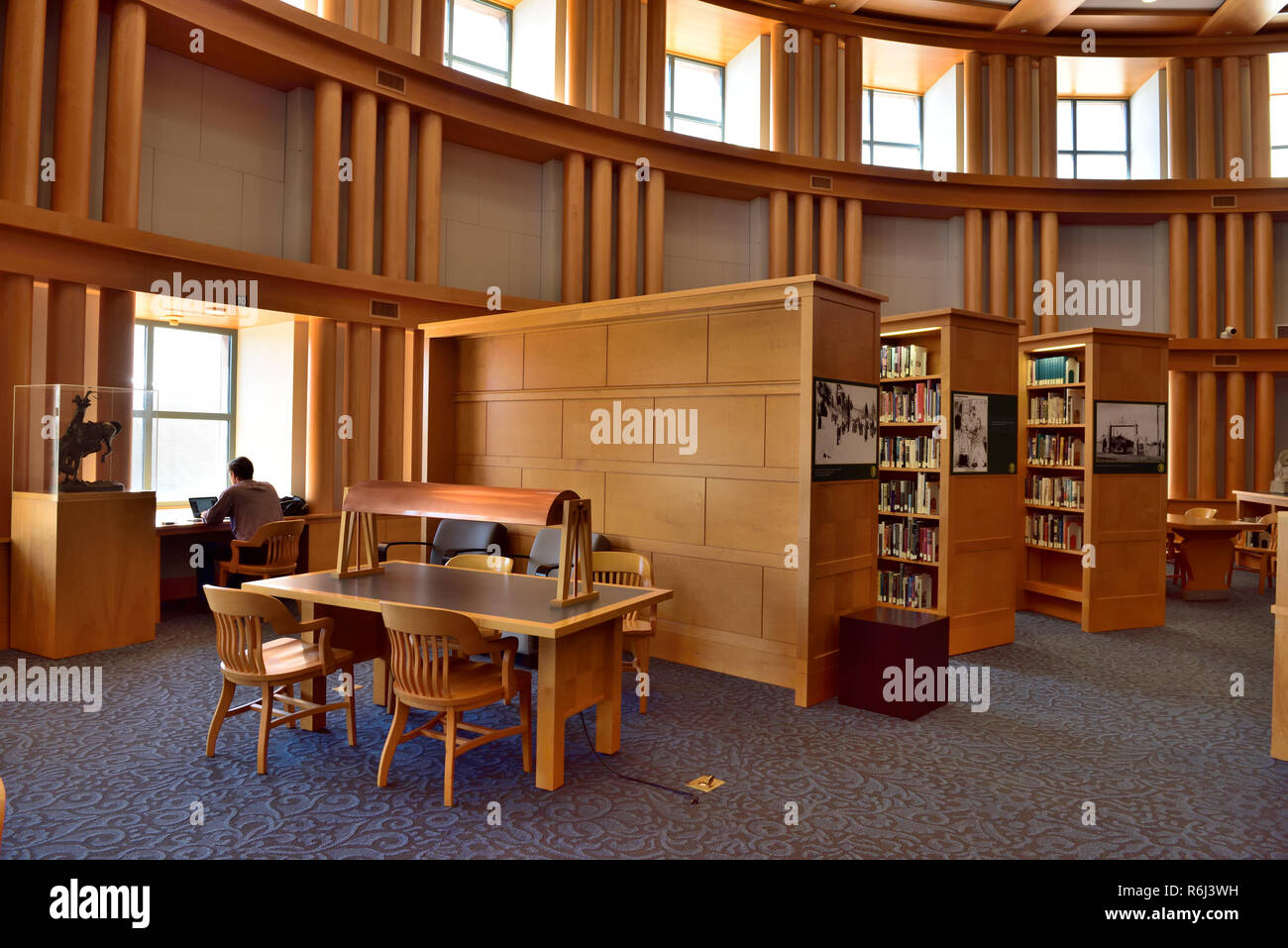 Inside Gates Western History reading room of Denver public library Downtown Denver, Colorado, USA Stock Photo