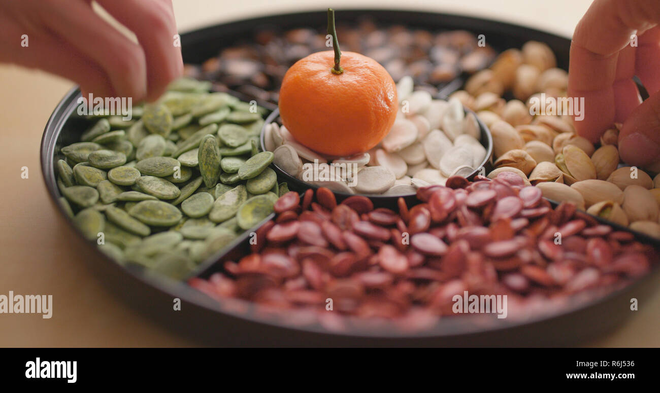 Traditional chinese snack tray, eating together Stock Photo Alamy