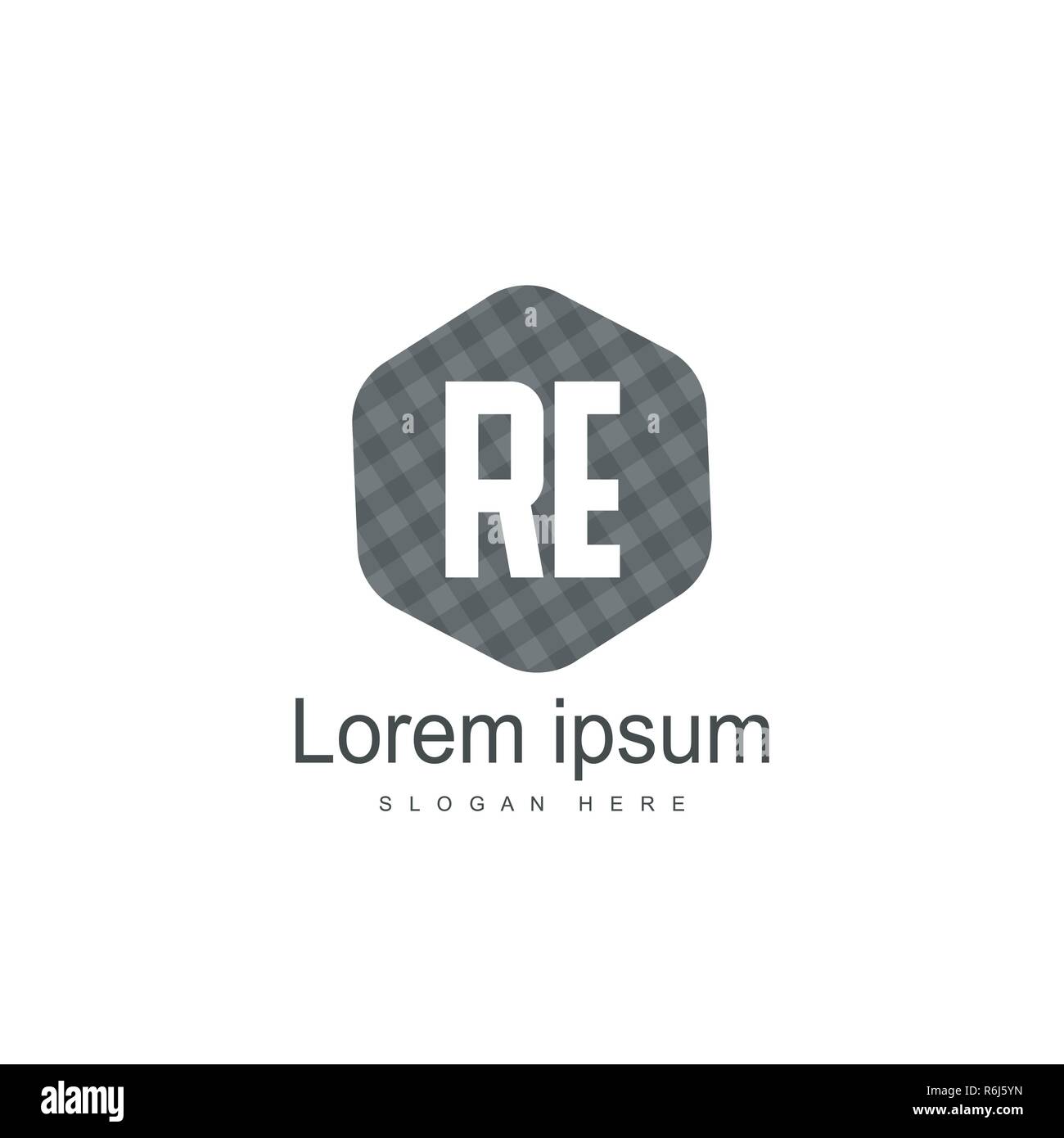 RE Logo template design. Initial letter logo template design Stock ...