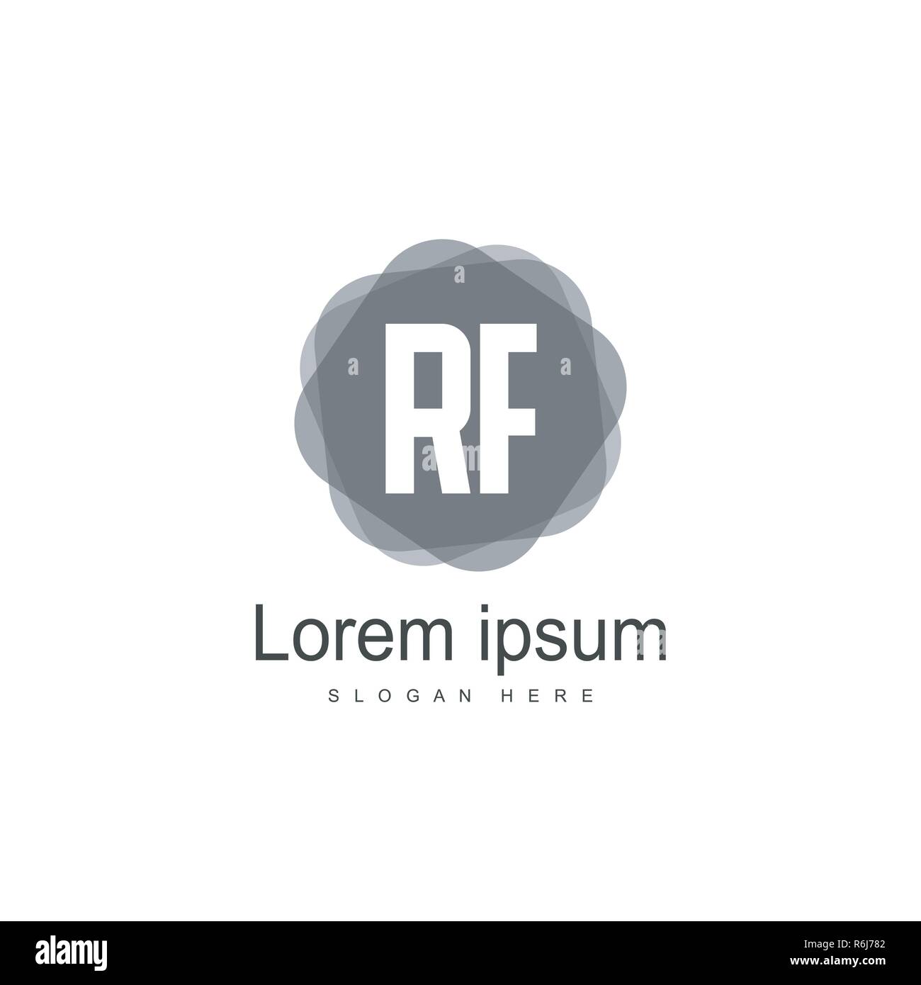 RF Logo template design. Initial letter logo template design Stock Vector