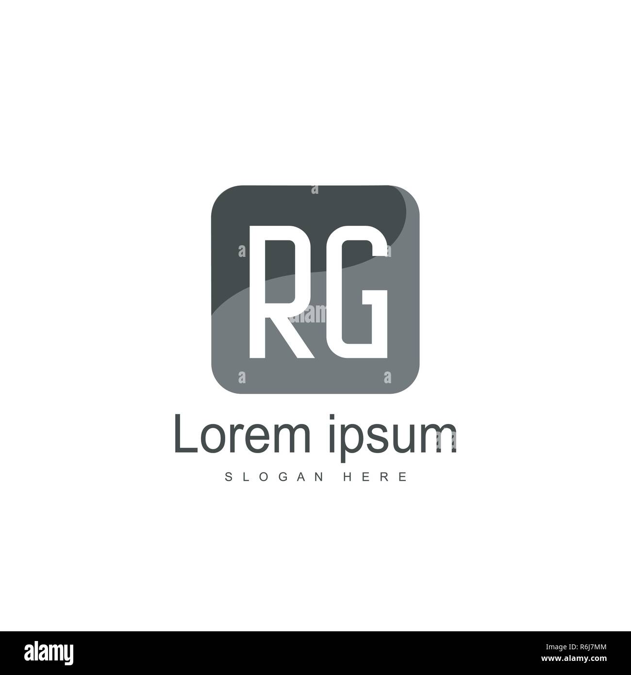 RG Logo template design. Initial letter logo template design Stock Vector