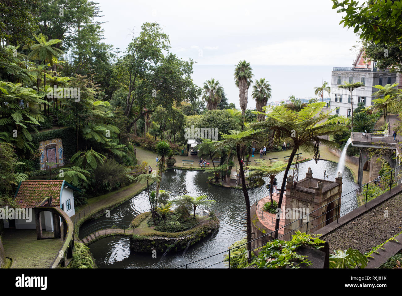 Madeira . Funchal Portugal Monte Palace garden Stock Photo