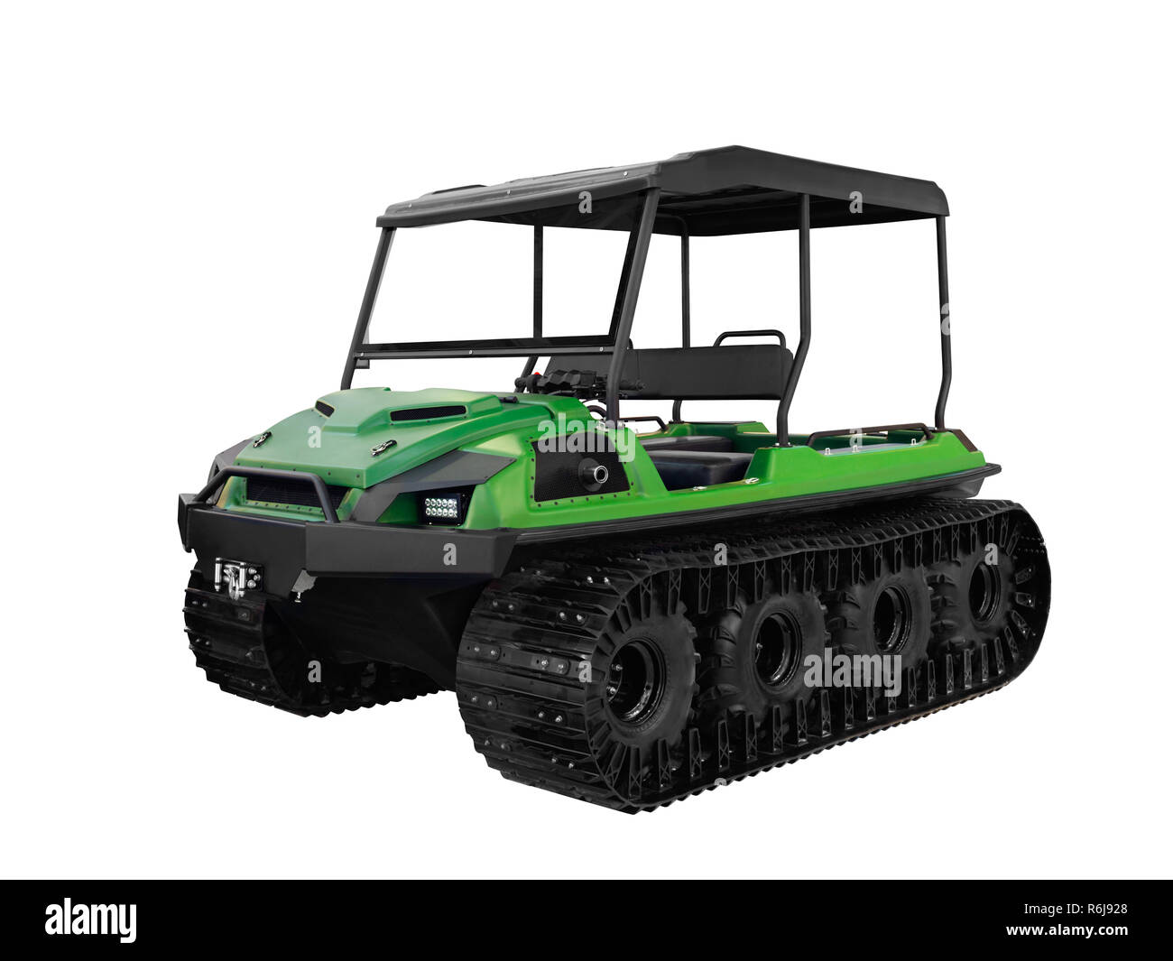 all-terrain vehicle for hunters and fishermen and for checking the main gas pipelines of oil pipelines and high-voltage electric lines in hard-to-reac Stock Photo