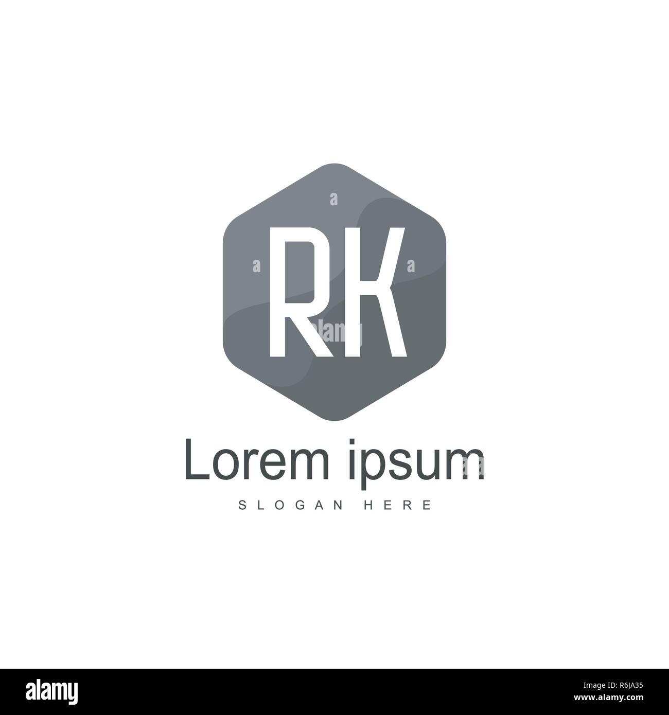 RK Logo template design. Initial letter logo template design Stock Vector