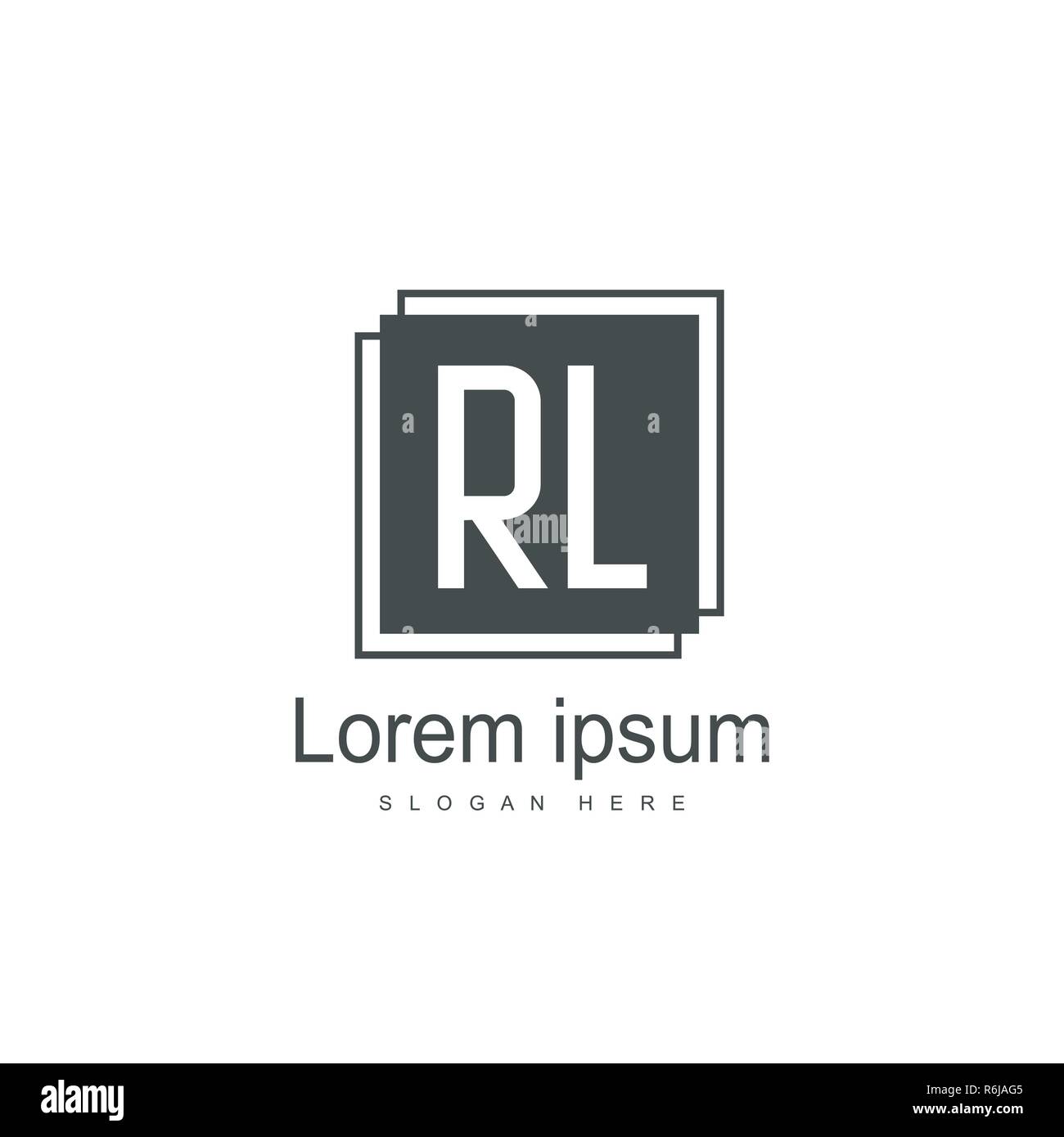 RL Logo template design. Initial letter logo template design Stock ...