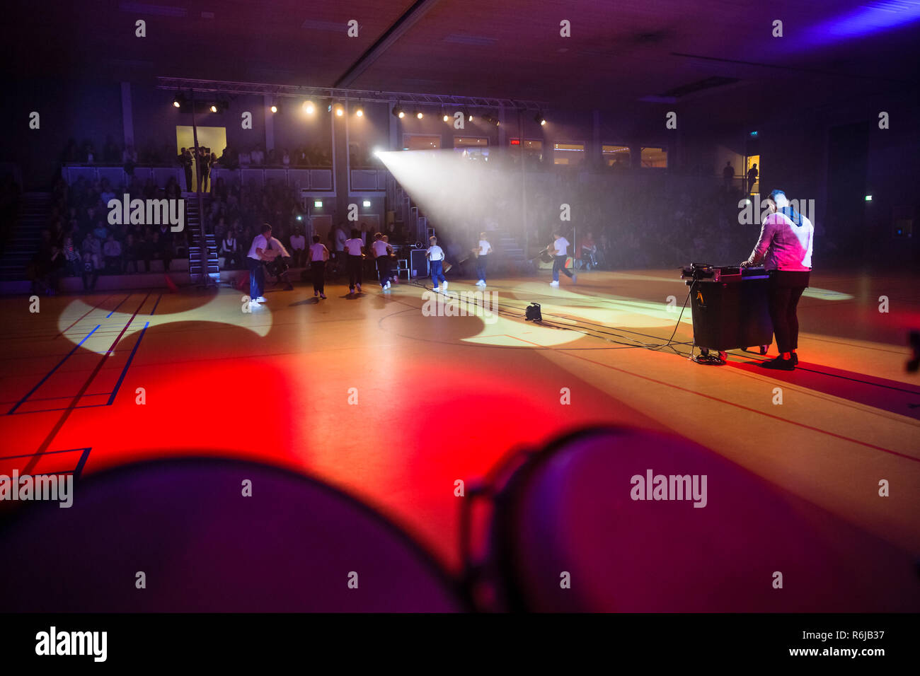Details from a music, show and marching band. Playing musicians wind