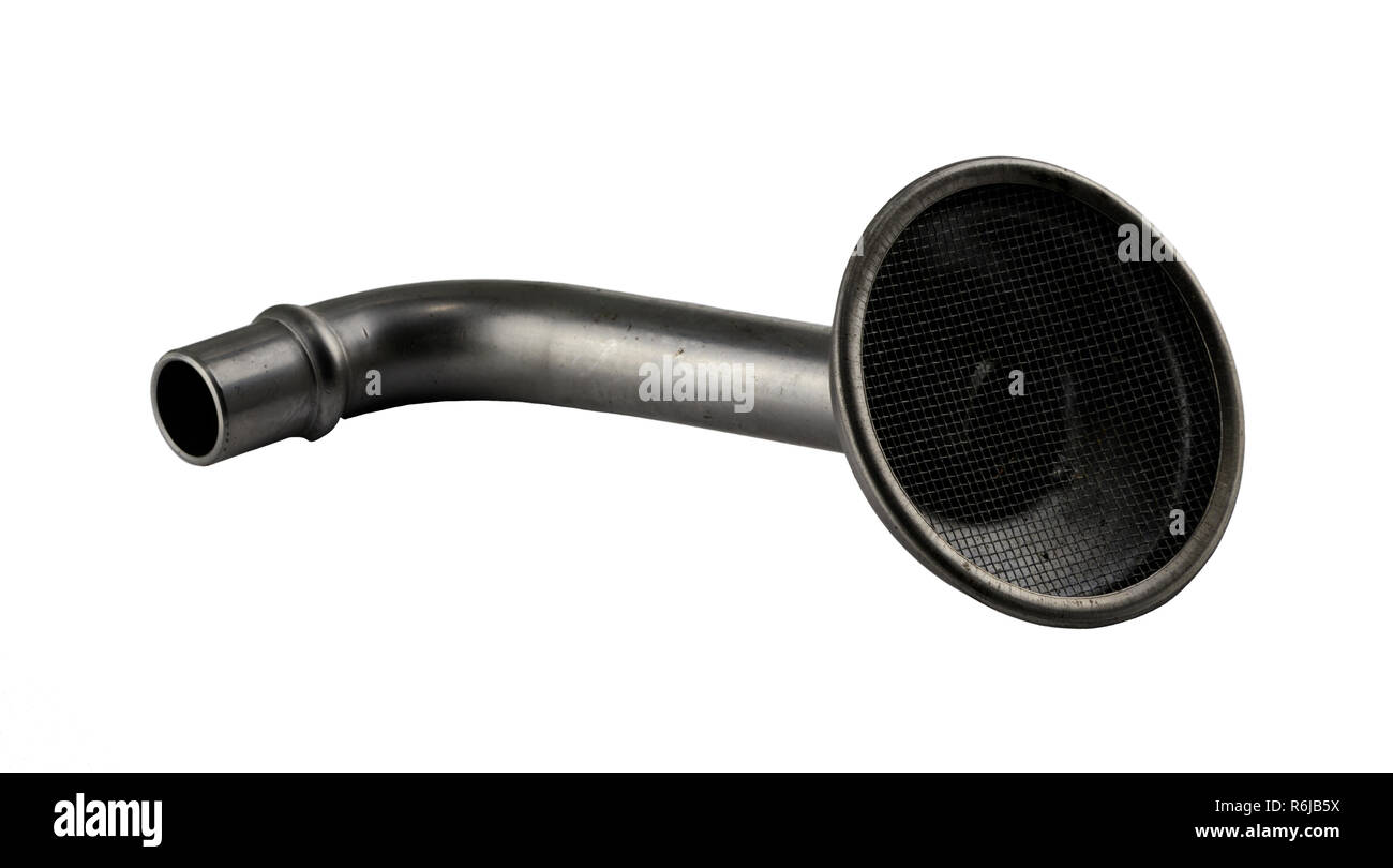 Antique vintage american automobile oil pump pick up screen Stock Photo