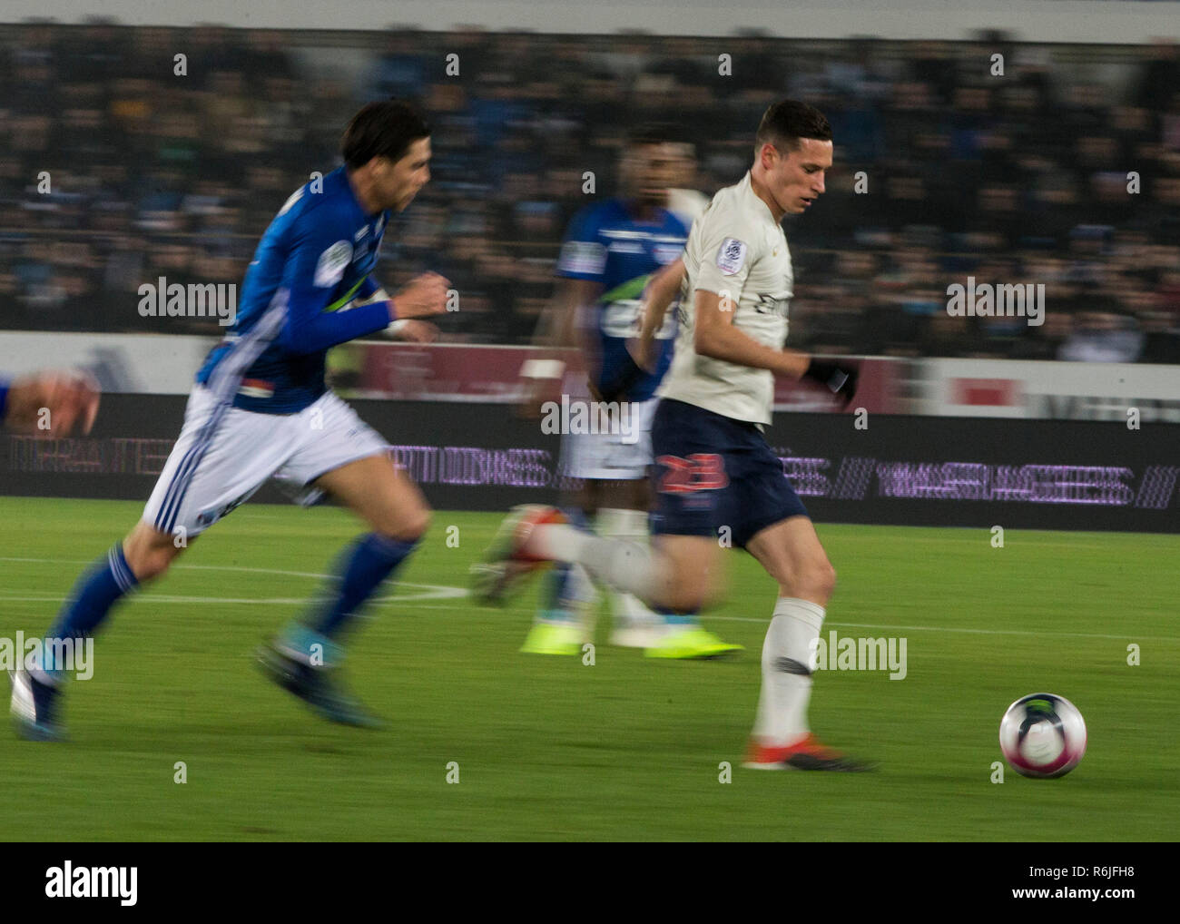 Draxler Julian during the French L1 football match between Strasbourg (RCSA) and PSG the Meinau Stadium in Strasbourg. Stock Photo