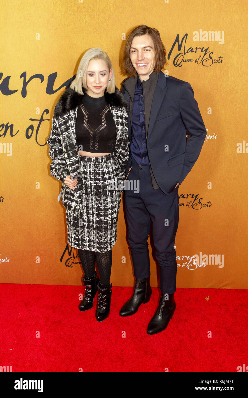 New York, USA. 4th Dec, 2018. Jazmin Grace Grimaldi and Ian Mellencamp attend the New York premiere of 'Mary, Queen of Scots' at the Paris Theater in New York City on December 4, 2018. Credit: Jeremy Burke/Alamy Live News Stock Photo