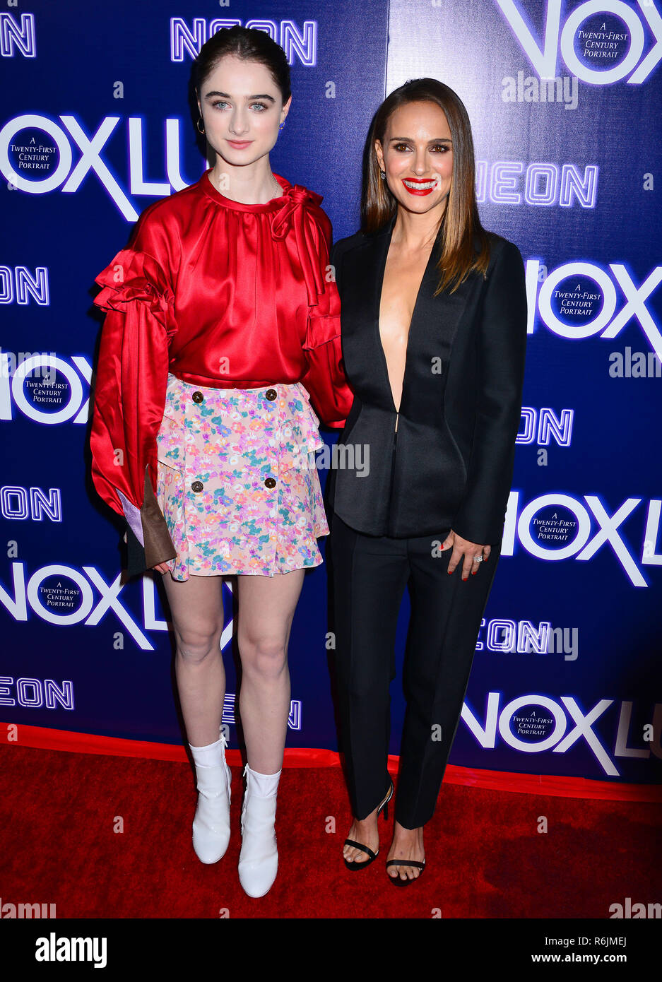 Los Angeles, California, USA. 05th Dec, 2018. Raffey Cassidy, Natalie Portman  at the Premiere Of Neon's Vox Lux at ArcLight Hollywood on December 5, 2018 in Hollywood, California. Credit: Tsuni / USA/Alamy Live News Stock Photo