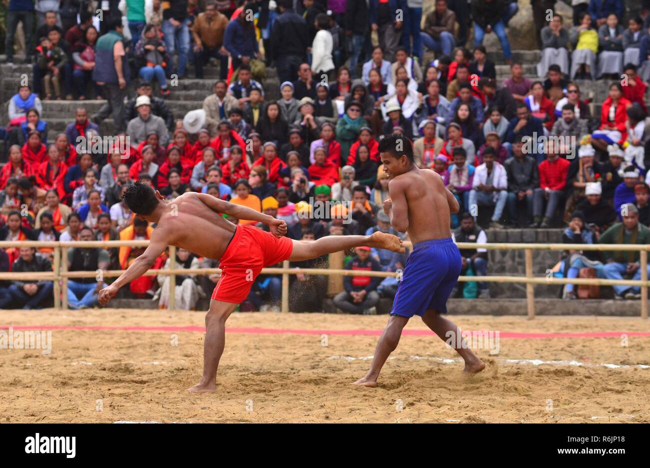 Kohima, India. 06th Dec, 2018. Kisama, Nagaland Dec 06, 2018 Naga