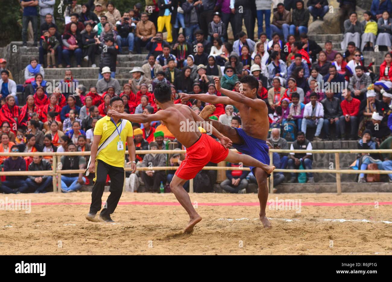 Kohima, India. 06th Dec, 2018. Kisama, Nagaland Dec 06, 2018 Naga