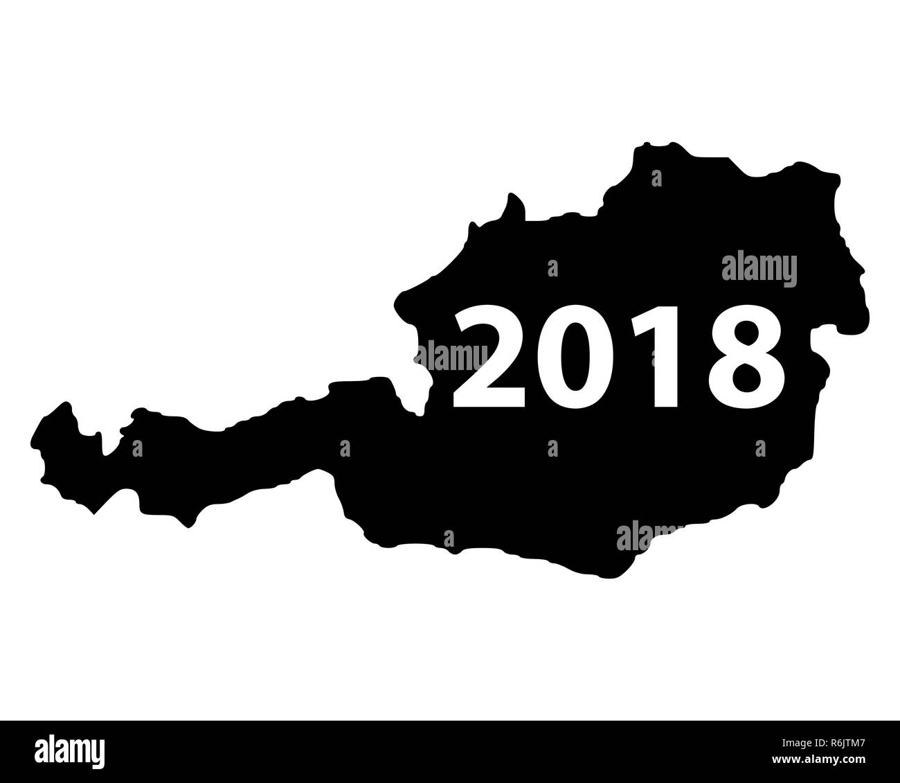 map of austria 2018 Stock Photo Alamy