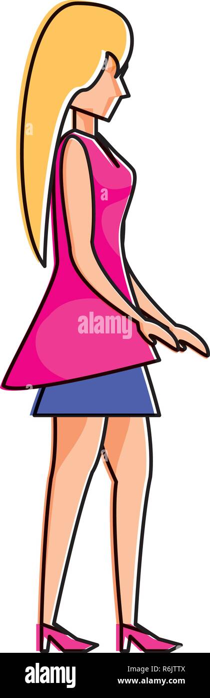 young woman avatar character vector illustration design Stock Vector ...