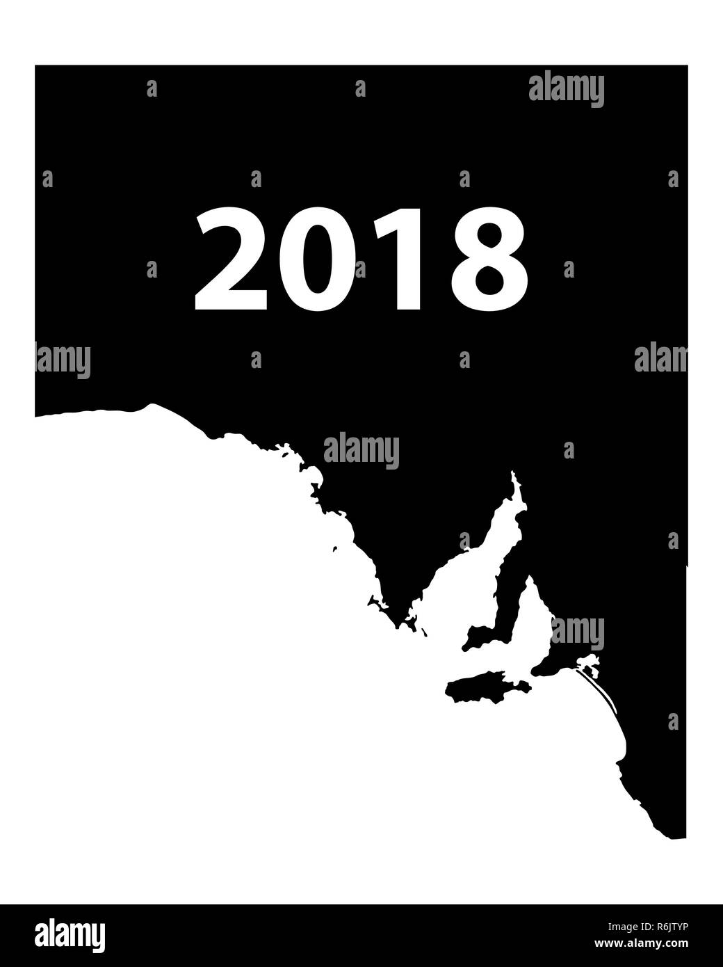 South australia map black Black and White Stock Photos & Images - Alamy