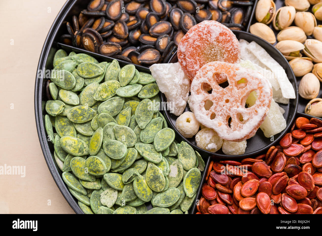 Chinese snack tray for lunar new year Stock Photo Alamy