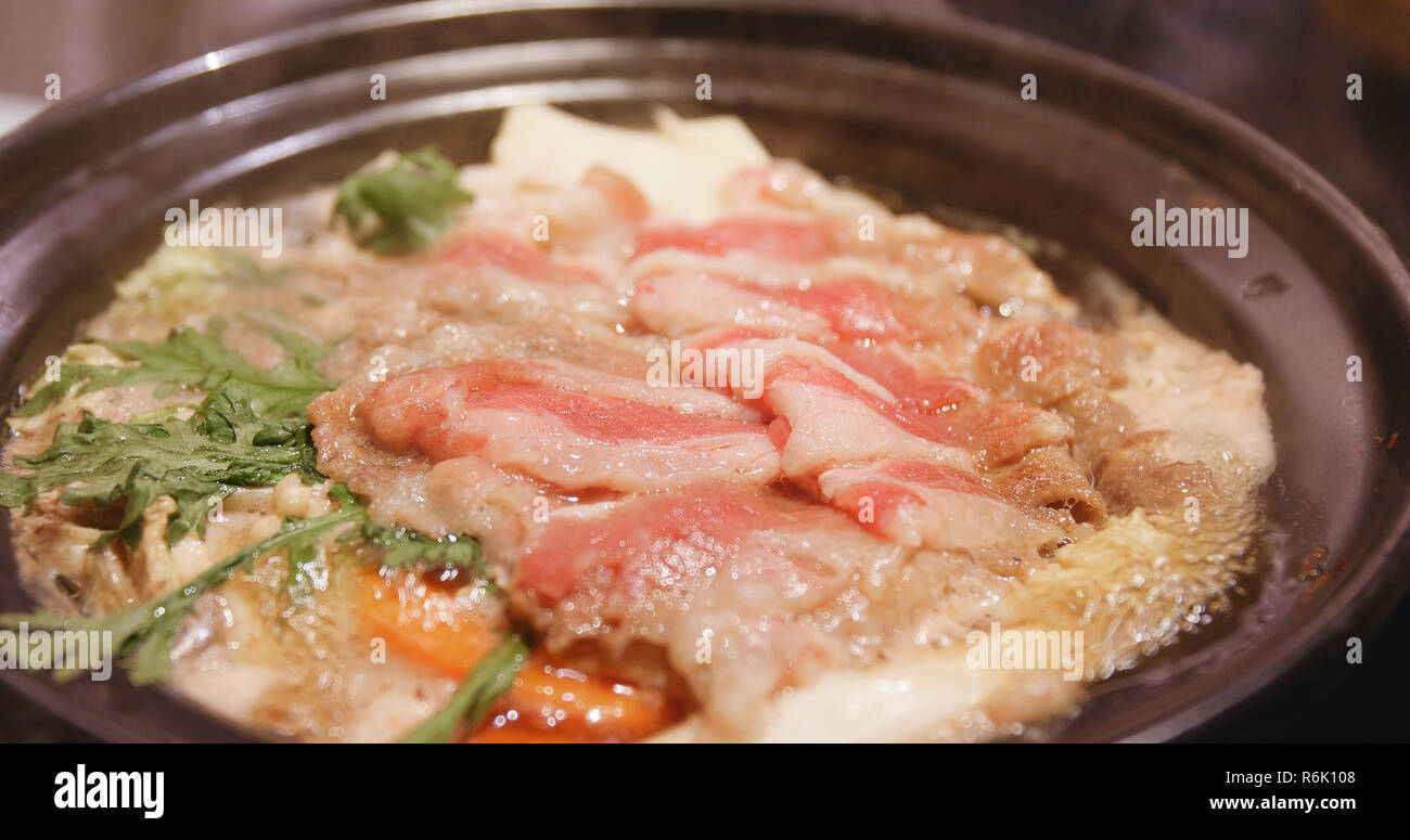 Japanese shabu shabu, sukiyaki Stock Photo Alamy