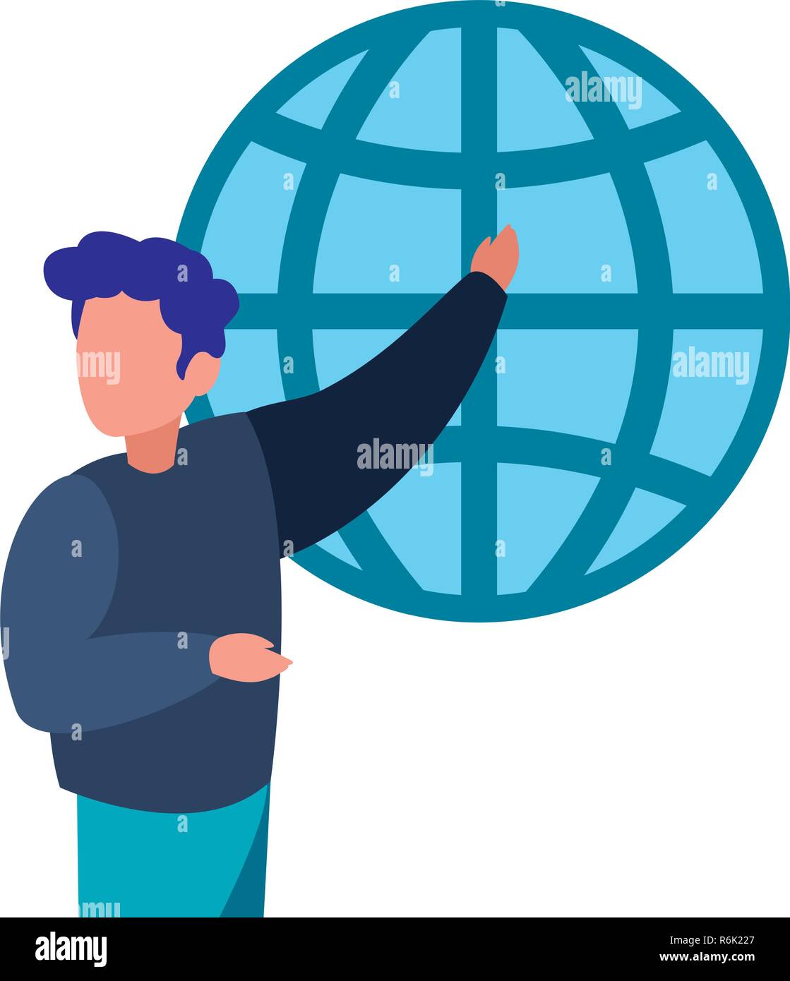 businessman world on white background vector illustration Stock Vector ...