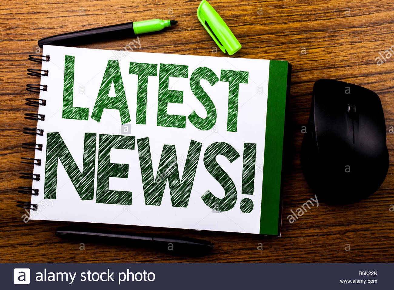 Handwriting Announcement Text Showing Latest News Business