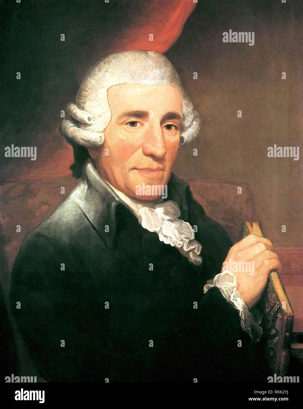 JOSEPH HAYDN (1732-1809) Austrian classical composer in a 1791 portrait by Thomas Hardy Stock Photo