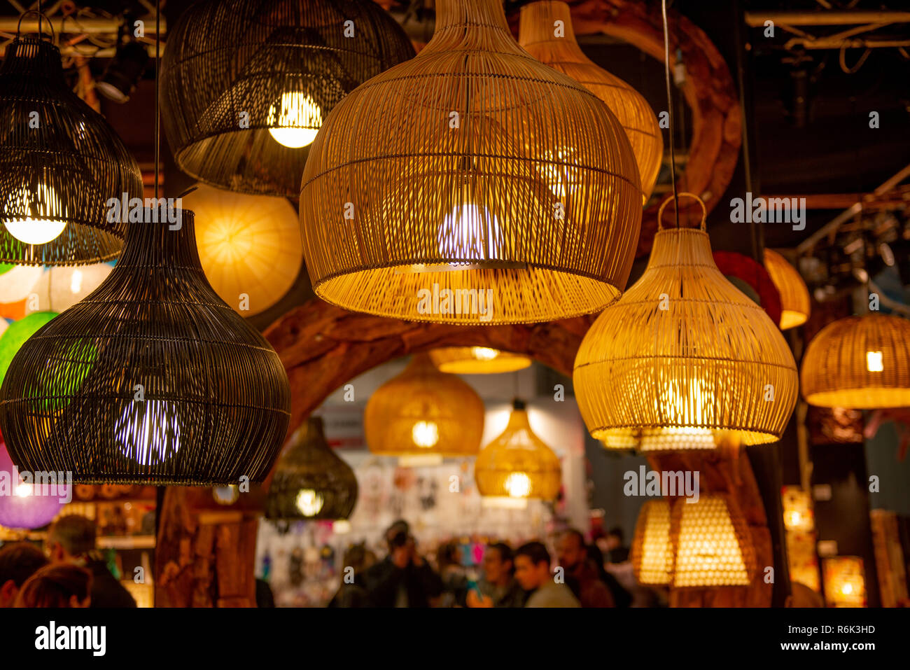 Wicker Lamp High Resolution Stock Photography And Images Alamy